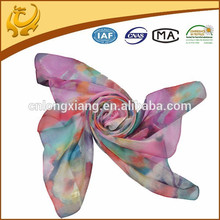 100% silk ladies fashion long 8mm chiffon scarf